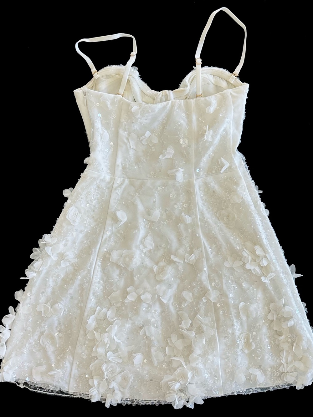 Oh Polly Edita White Embellished Bandeau A-line Mini Dress - Picture 5 of 11
